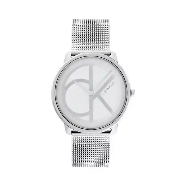 Reloj Iconic Mesh Unisex Color Plateado 25200027 Calvin Klein