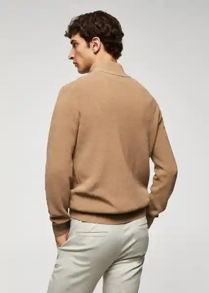 Jersey Cottonp Beige Talla S Hombre Mango