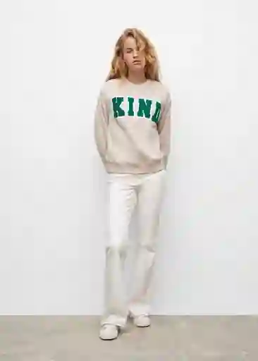 Sudadera Kind Beige Talla 20 Teen Niñas Mango