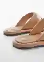 Sandalias Sam Nude Talla 41 Mujer Mango