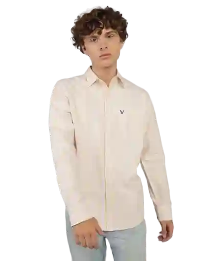 Camisa Hombre Beige Talla: MEDIUM 2830212 American Eagle