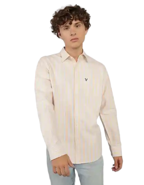 Camisa Hombre Beige Talla: MEDIUM 2830212 American Eagle