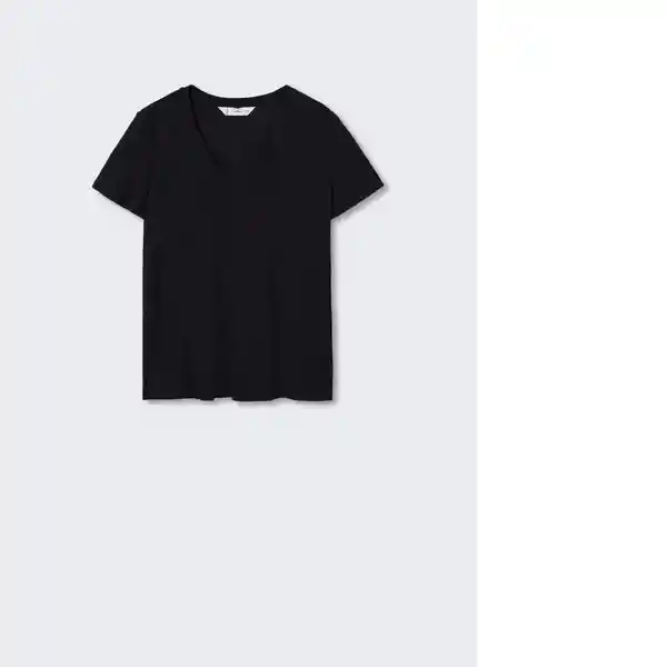 Camiseta Luki Negro Talla L Mujer Mango