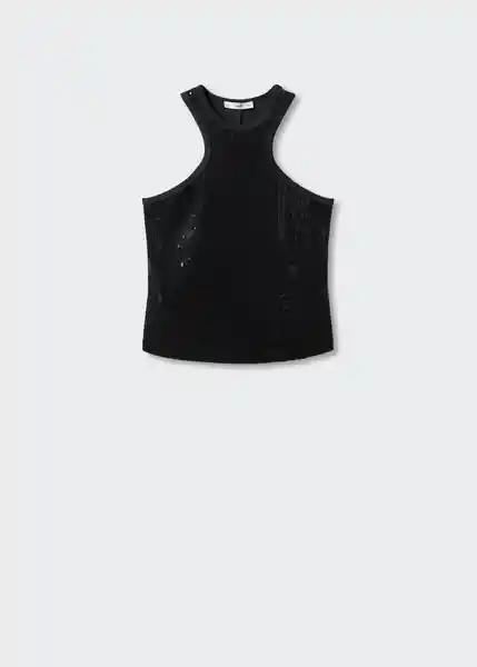 Top Comte Negro Talla S Mujer Mango