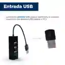 Puerto Usb de 4 Entradas Modelo Negro E-WC2-21213-B Miniso