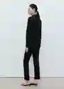 Blazer Americana Paloma Negro Talla 38 Mujer Mango
