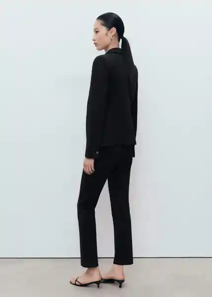 Blazer Americana Paloma Negro Talla 38 Mujer Mango