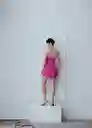 Vestido Guipur3D Fucsia Talla M Mujer Mango