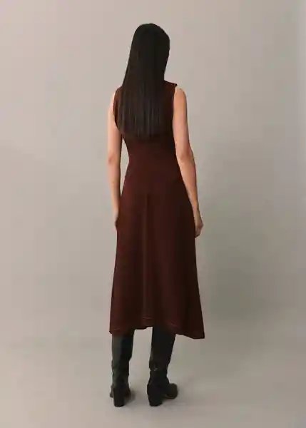 Vestido Rita Marron Talla S Mujer Mango