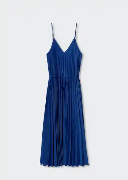 Vestido Fortuny Azul Talla M Mujer Mango