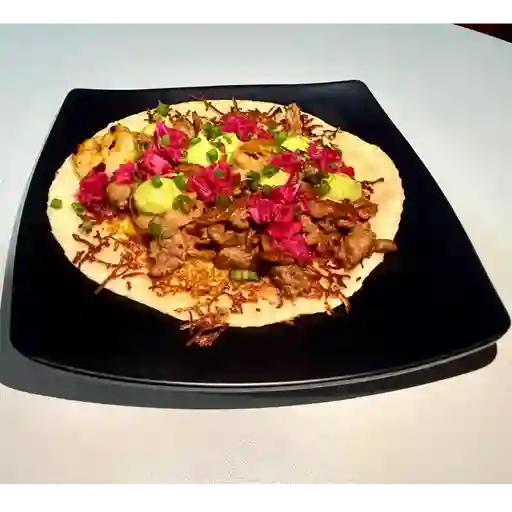 Taco asada y camarón