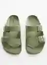 Chanclas Pauk Khaki Talla 30 Niños Mango