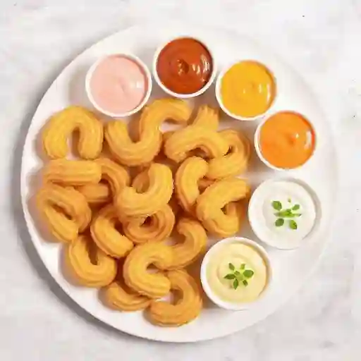 60 trocitos + 6 salsas