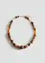 Collar Josefa Marrón Talla 99 Mujer Mango
