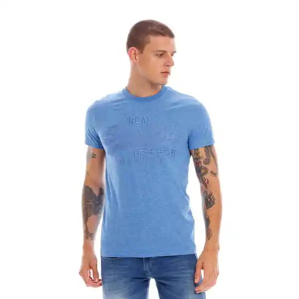 Superdry Camiseta vl Tonal Emb Tee 180 Azul Clara Talla XXXL