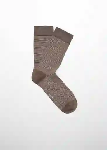 Calcetines Stripe Marrón Talla 42 Hombre Mango