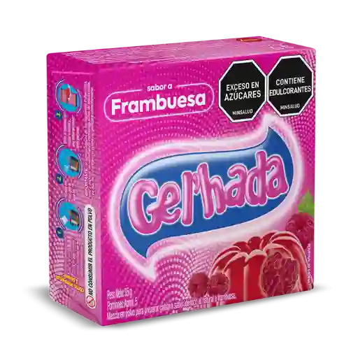 Gelhada Gelatina en Polvo Sabor a Frambuesa