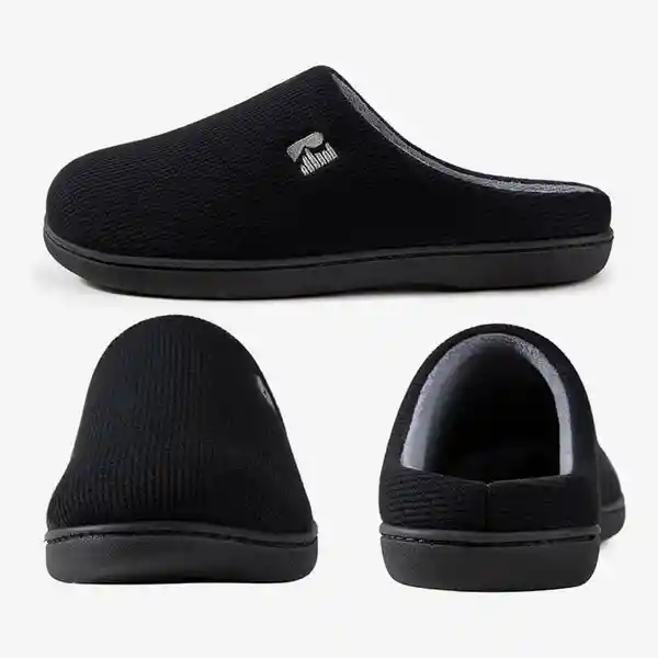 Rockdove Pantuflas Para Mujer Org Gris Negro M