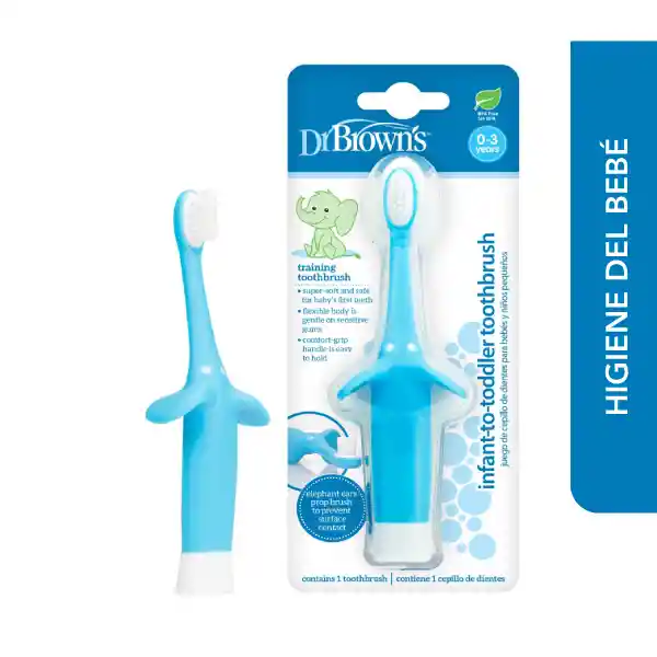 Dr. Browns Cepillo de Dientes Elefante Azul