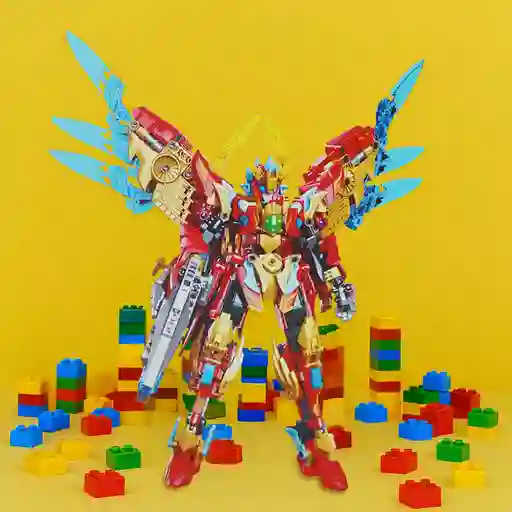 Bloque de Construcción Criatura Mítica Pájaro Bermellón Miniso