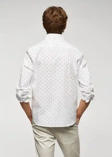 Camisa Arlis Blanco Talla L Hombre Mango