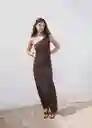 Vestido Cuba Marrón Talla M Mujer Mango
