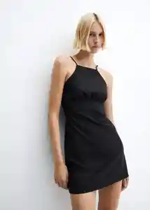 Vestido Susic-H Negro Talla L Mujer Mango