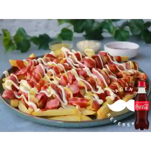 Combo Salchipapa Americano +Cocacola Orig 250ml