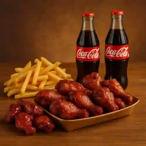 Combo Medio Poder (12 Alitas+papas+gase)