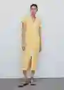 Vestido Tuni2 Amarillo Talla 28 Mujer Mango