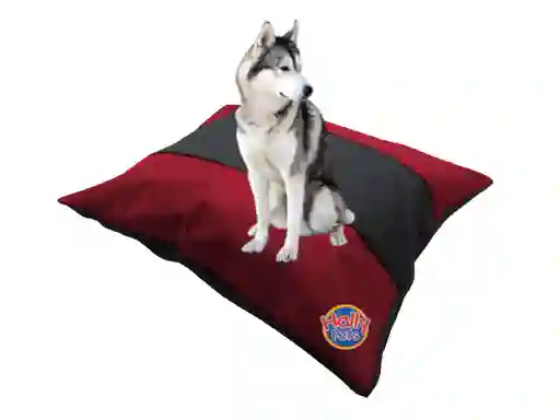 Cama Colchón Bicolor Para Mascota Gigante Vinotinto