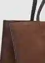 Bolso G Fes Chocolate Talla 99 Mujer Mango