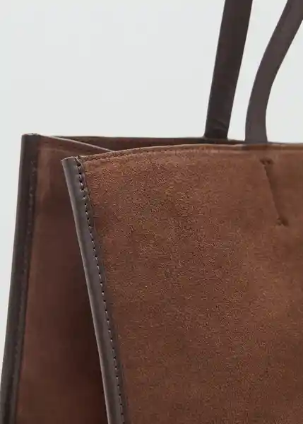 Bolso G Fes Chocolate Talla 99 Mujer Mango