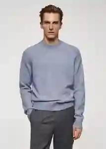 Buzo Jersey Moss Celeste Talla L Hombre Mango