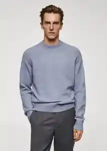 Buzo Jersey Moss Celeste Talla L Hombre Mango