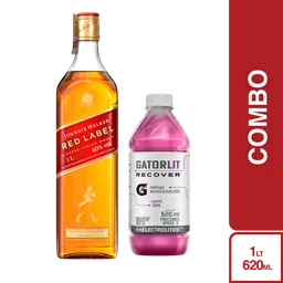 Combo Johnnie Walker Red Label + Gatorade Bebida Gatorlit Uva