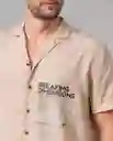 Camisa Hombre Beige Abetinote Claro Talla M 89520 Rifle