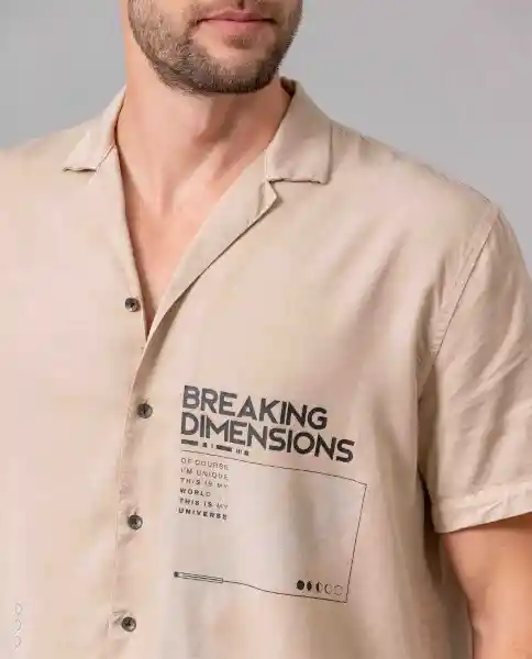 Camisa Hombre Beige Abetinote Claro Talla M 89520 Rifle