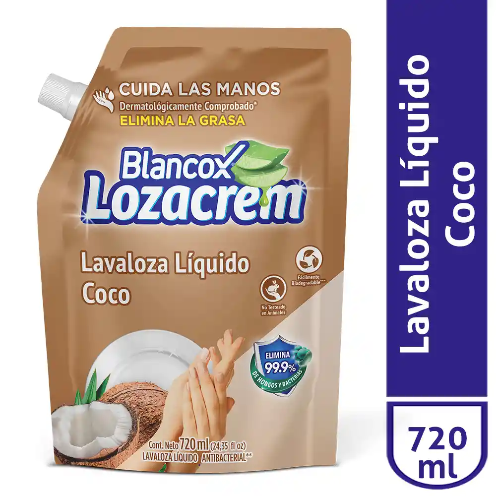 Loza Crem Lavaloza Líquido Coco