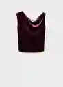 Top Xvelvi Burdeos Talla Xs Mujer Mango