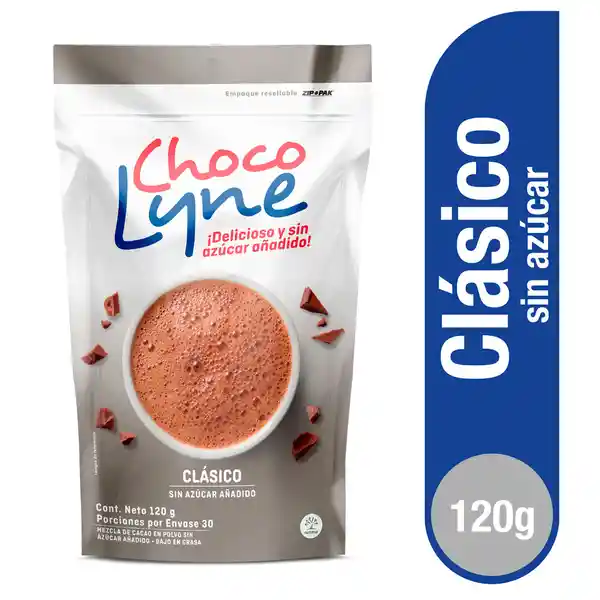 Choco Lyne Chocolate en Polvo Clásico sin Azúcar