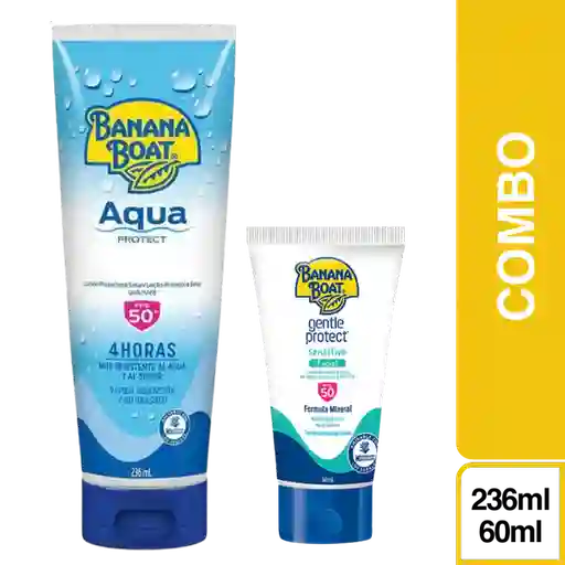 Combo Protector Solar Mineral Facial +  Aqua Protect Banana Boat