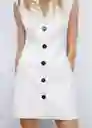 Vestido Jeane Offwhite Talla 18 Mujer Mango