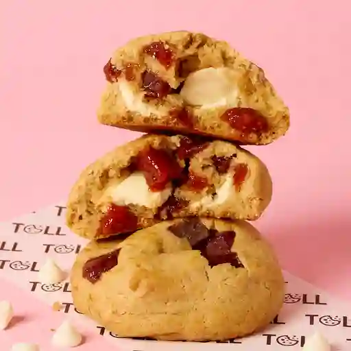 Galleta bocadillo y chocolate blanco