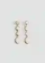 Pendientes Camelia Oro Talla 99 Mujer Mango