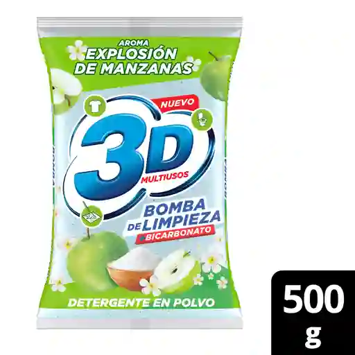 3d Detergente en Polvo Multiusos Manzana