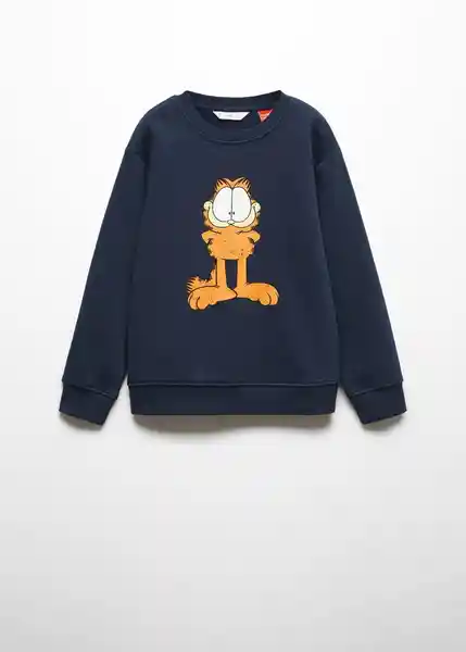 Sudadera Garfield Navy Talla 08 Niños Mango