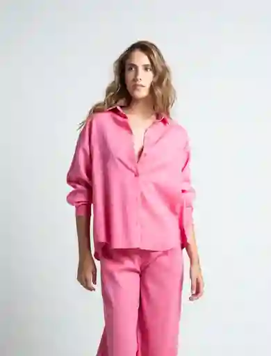 Camisa Born Mujer Rosa Delirio Medio Talla M - 411F307 Naf Naf