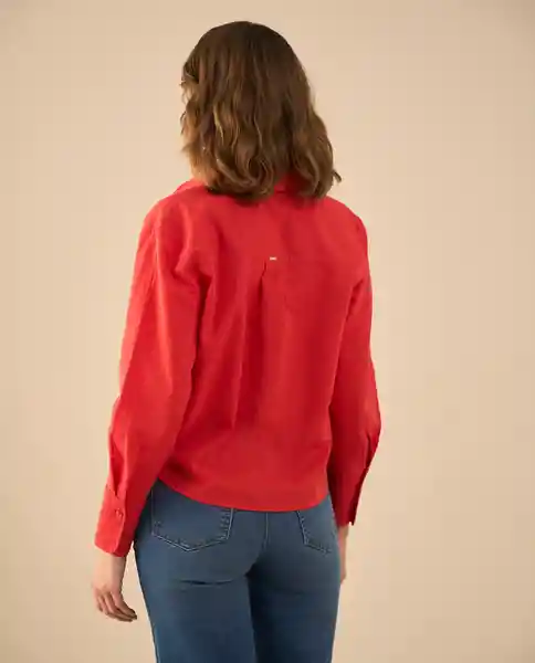 Camisa Hibisco Rojo Medio Talla L 412G016 Esprit