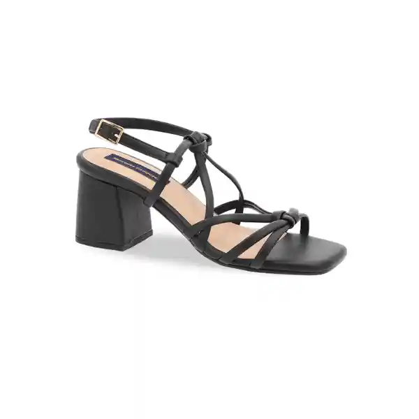 Sandalias Tacón Nas Negro Talla 39